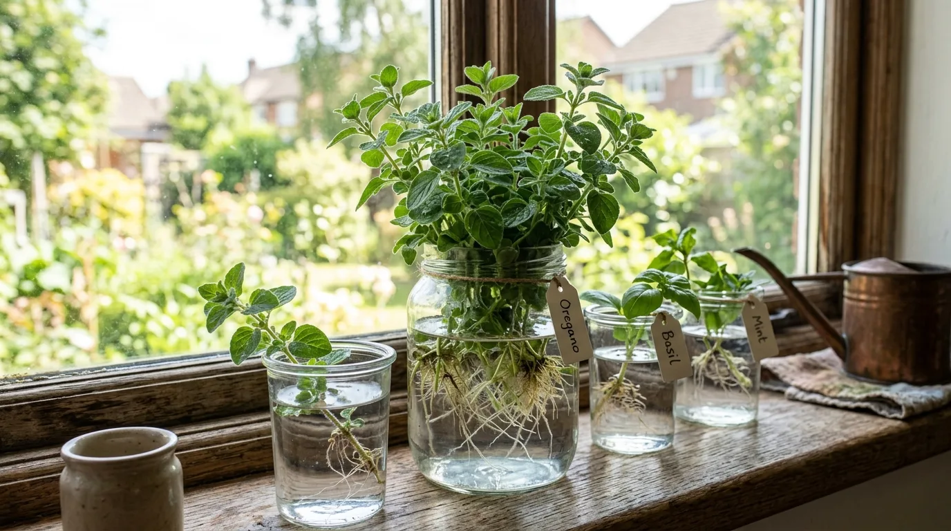 Oregano in Glass Containers